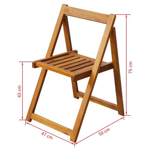 Foldbare havestole 2 stk. massivt akacietræ brun