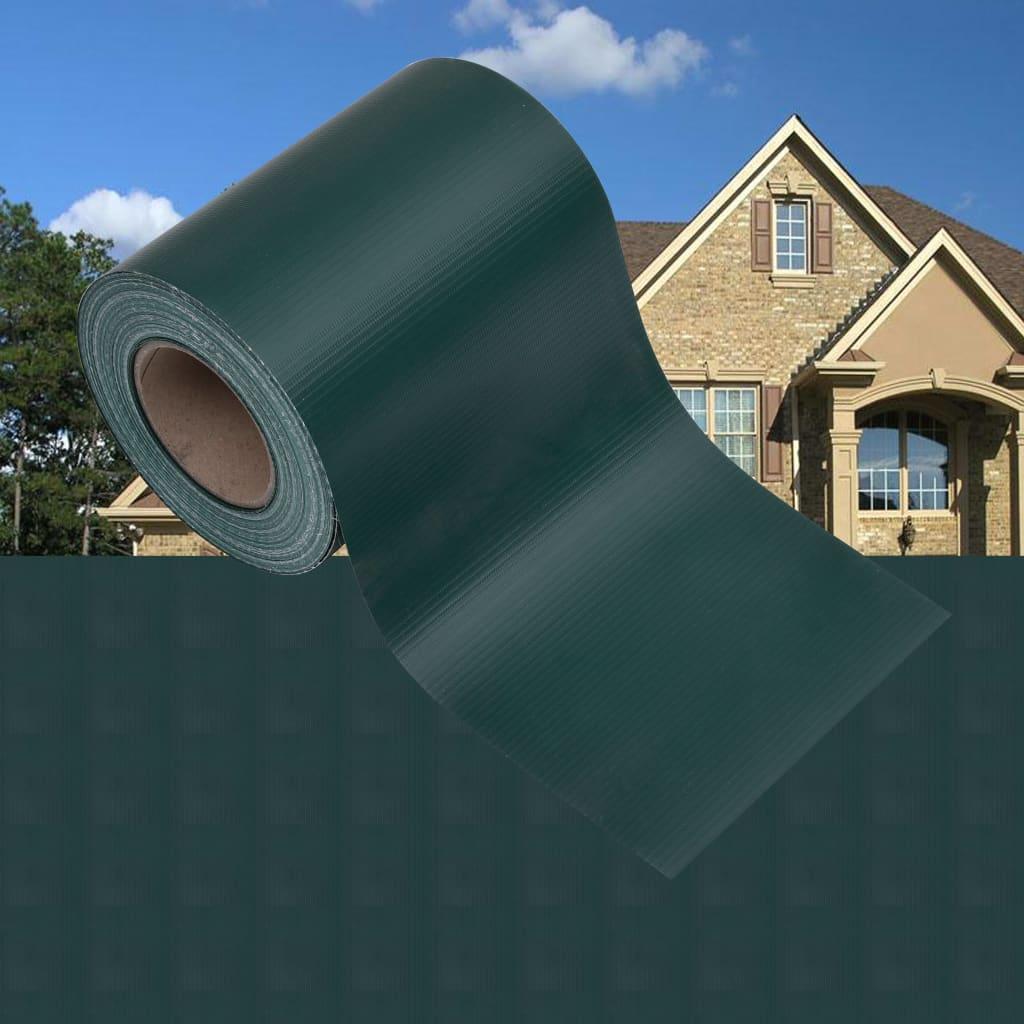 Haveskærm 35x0,19 m PVC mat grøn