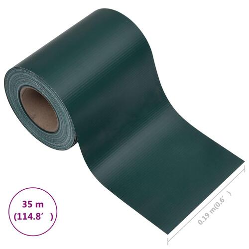 Haveskærm 35x0,19 m PVC mat grøn