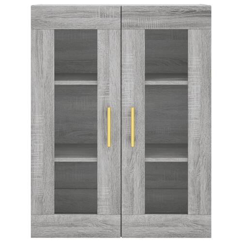 Højskab 69,5x34x180 cm konstrueret træ grå sonoma-eg
