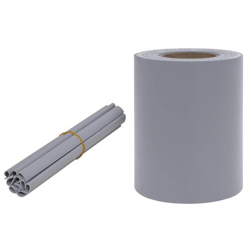Haveskærm 35x0,19 m PVC mat lysegrå