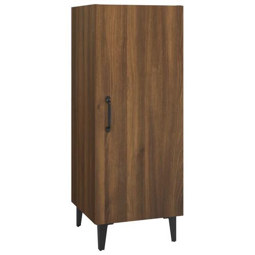 Skænk 34,5x34x90 cm konstrueret træ brun egetræsfarve