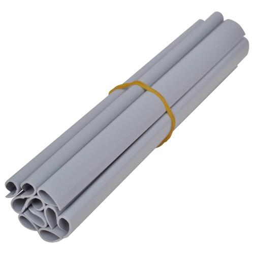 Haveskærm 35x0,19 m PVC mat lysegrå