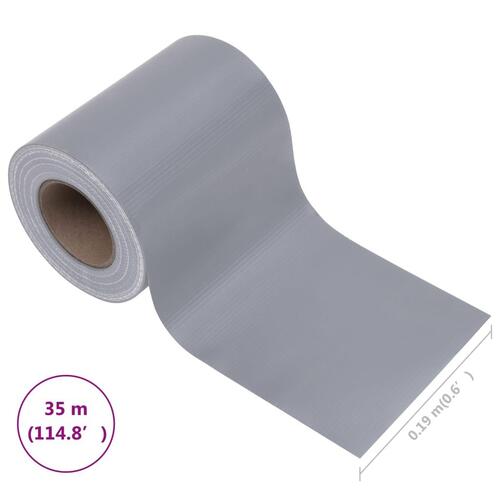 Haveskærm 35x0,19 m PVC mat lysegrå