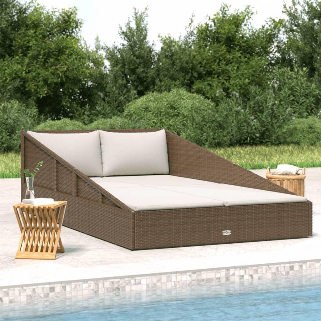 Solseng 110x200 cm polyrattan brun