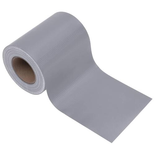 Haveskærm 35x0,19 m 4 stk. PVC mat lysegrå