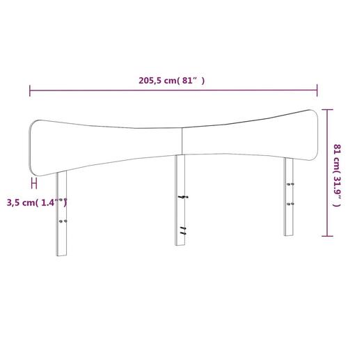 Sengegavl 200 cm massivt fyrretræ gyldenbrun