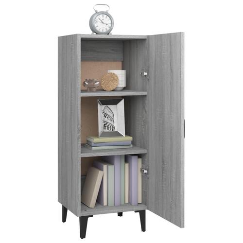 Skænk 34,5x34x90 cm konstrueret træ grå sonoma-eg