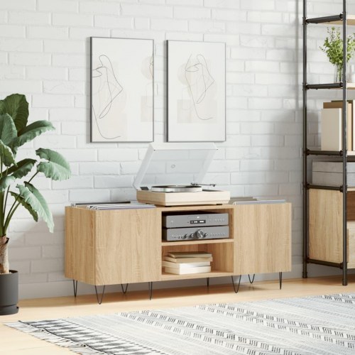 Vinylskab 121×38×48 cm i konstrueret træ - sonoma eg