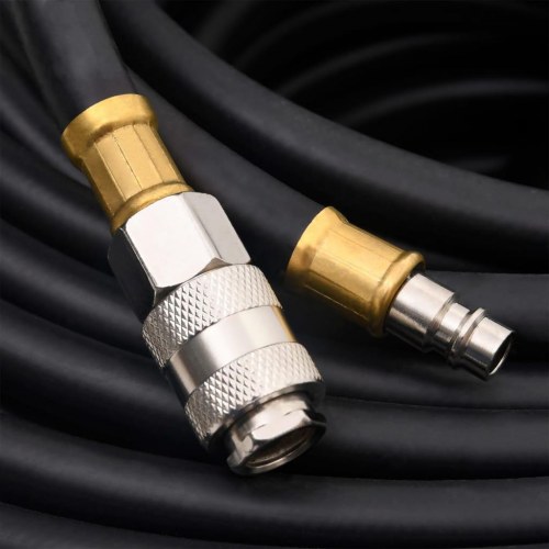 Hybrid trykluftslange 50 m - gummi/PVC, sort 3/8" kobling