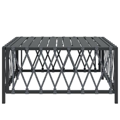 Havebord 70x70x34 cm vævet stof antracitgrå
