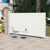 Sammenrullelig sidemarkise til terrassen 160 x 300 cm cremefarvet