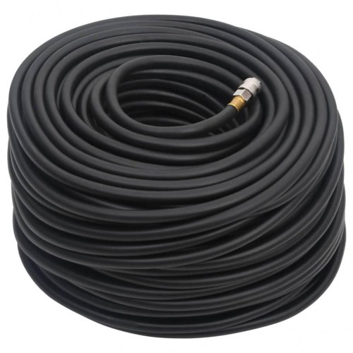 Hybrid luftslange 100 m - gummi/PVC 3/8" kobling, sort