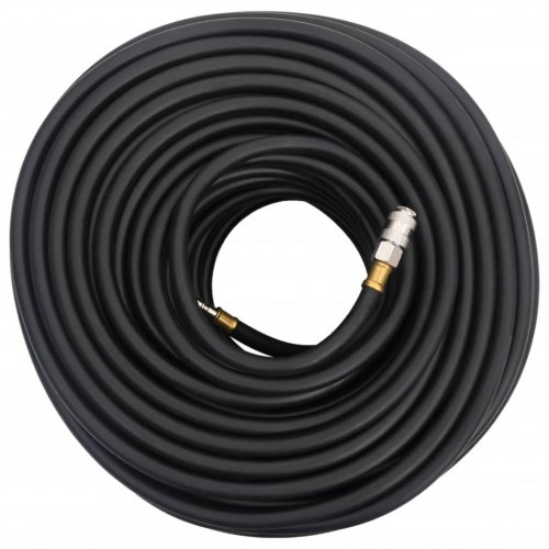 Hybrid luftslange 100 m - gummi/PVC 3/8" kobling, sort