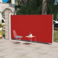 Sammenrullelig sidemarkise til terrassen 160 x 300 cm rød