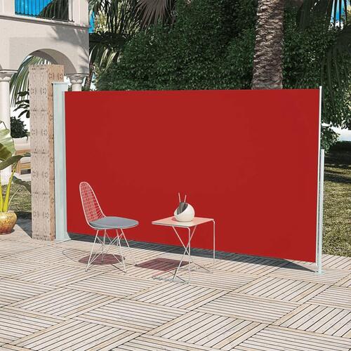 Sammenrullelig sidemarkise til terrassen 160 x 300 cm rød