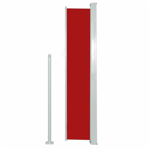 Sammenrullelig sidemarkise til terrassen 160 x 300 cm rød