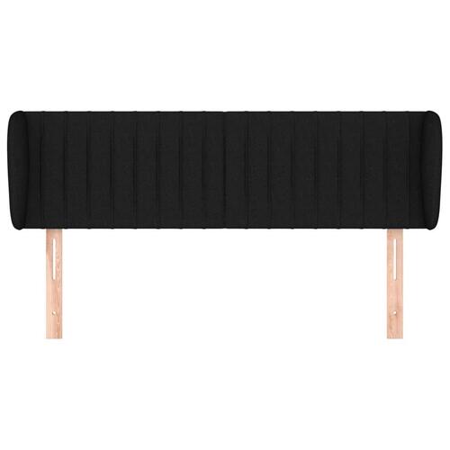 Sengegavl med kanter 147x23x78/88 cm stof sort