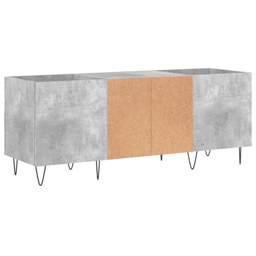 Vinylskab 121x38x48 cm konstrueret træ betongrå