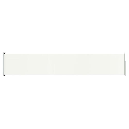 Sammenrullelig sidemarkise til terrassen 117x600 cm cremefarvet