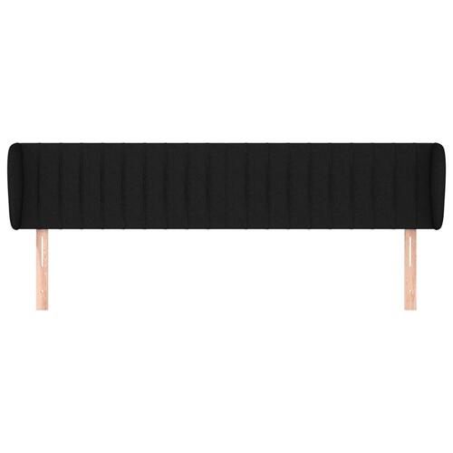 Sengegavl med kanter 163x23x78/88 cm stof sort