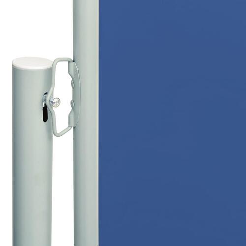 Sammenrullelig sidemarkise til terrassen 117x600 cm blå