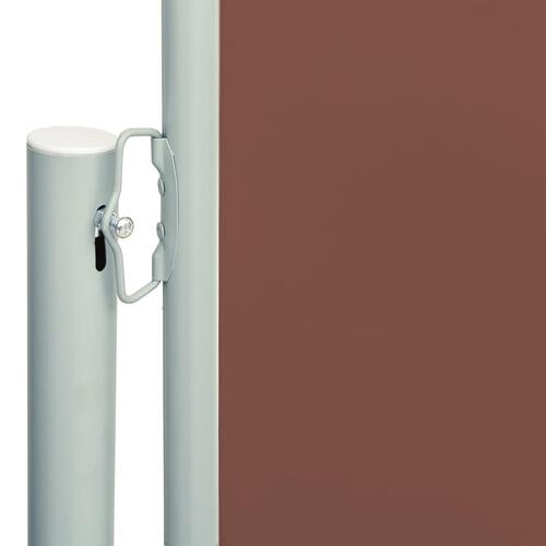 Sammenrullelig sidemarkise til terrassen 117x600 cm brun