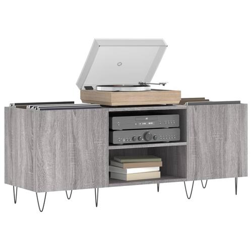 Vinylskab 121x38x48 cm konstrueret træ grå sonoma-eg