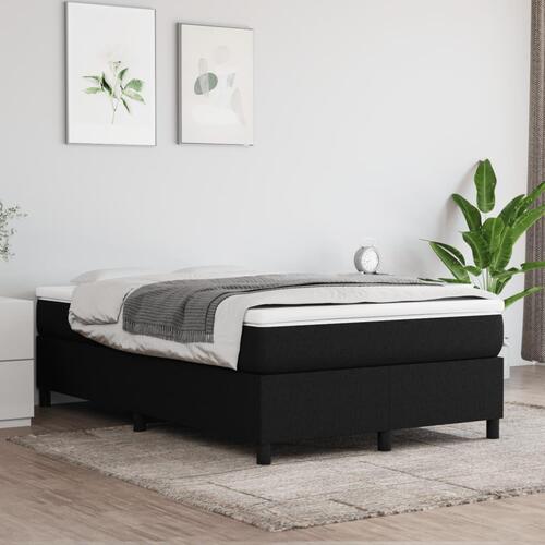 Kontinentalseng med madras 120x190 cm stof sort