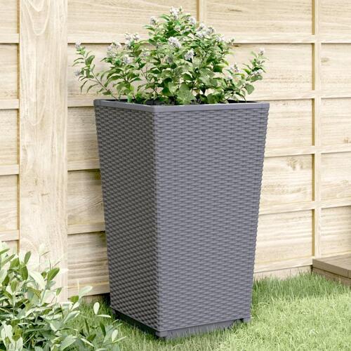 Plantekurve 2 stk. 32,5x32,5x57 cm PP blågrå