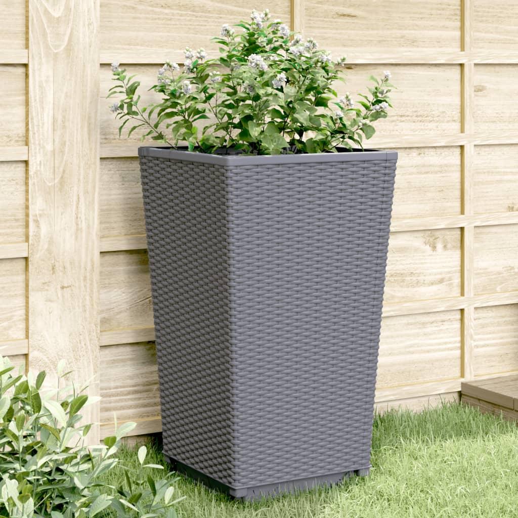 Plantekurve 2 stk. 32,5x32,5x57 cm PP blågrå