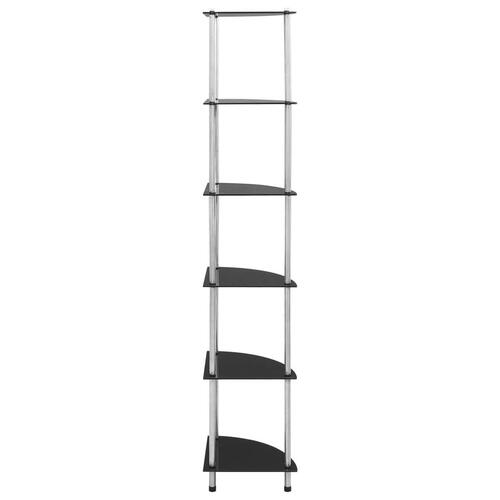 Reol med 6 hylder 30x30x160 cm hærdet glas