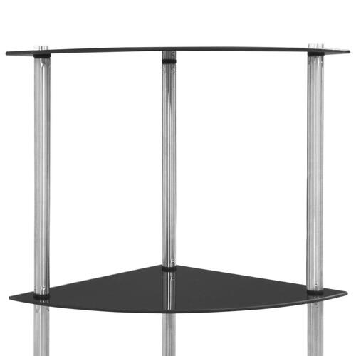 Reol med 6 hylder 30x30x160 cm hærdet glas
