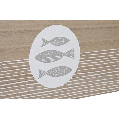 Dekorativ boks Natur Træ MDF Spiraler Middelhavet 50 x 40 x 22,5 cm