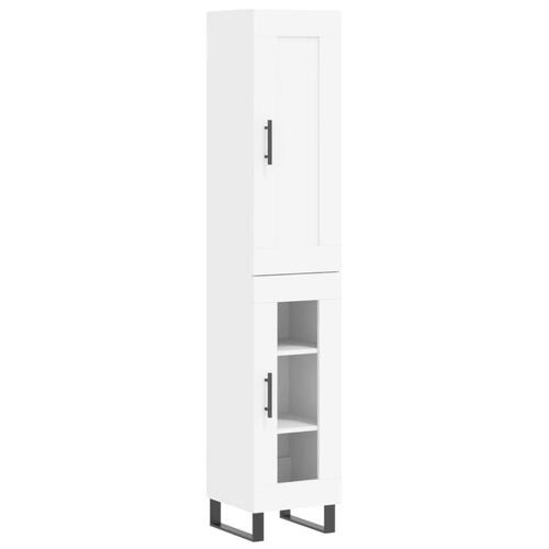 Skab 34,5x34x180 cm konstrueret træ hvid