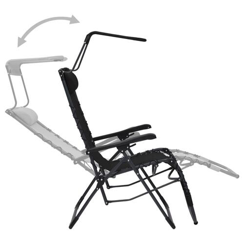 Foldbar havestol textilene sort