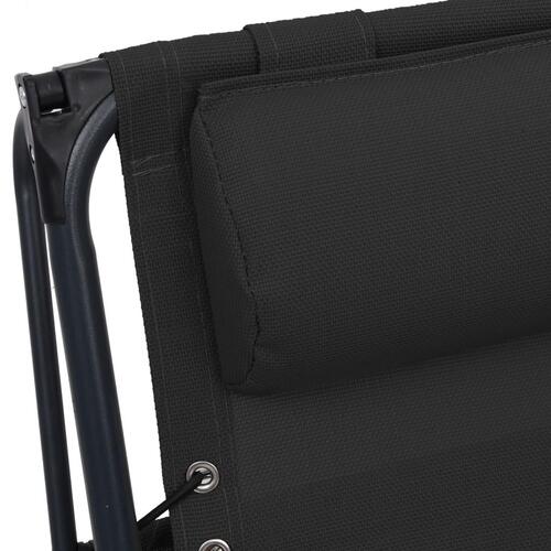 Foldbar havestol textilene sort
