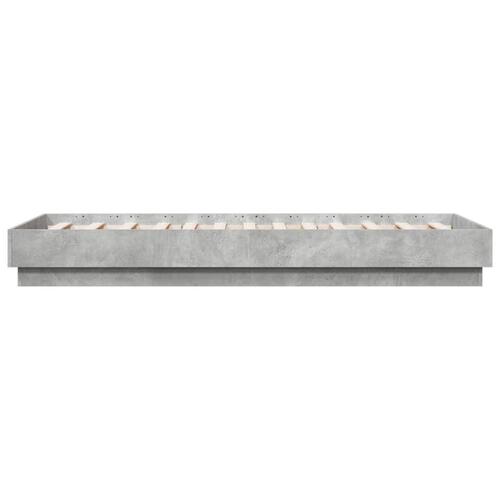 Sengeramme 90x190 cm konstrueret træ betongrå