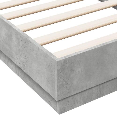 Sengeramme 90x190 cm konstrueret træ betongrå