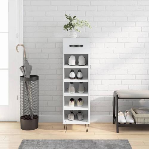 Skoreol 30x35x105 cm konstrueret træ hvid