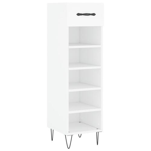 Skoreol 30x35x105 cm konstrueret træ hvid