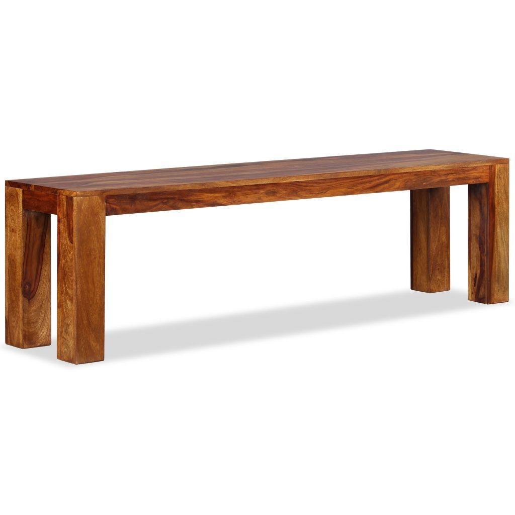 Bænk massivt sheeshamtræ 160 x 35 x 45 cm