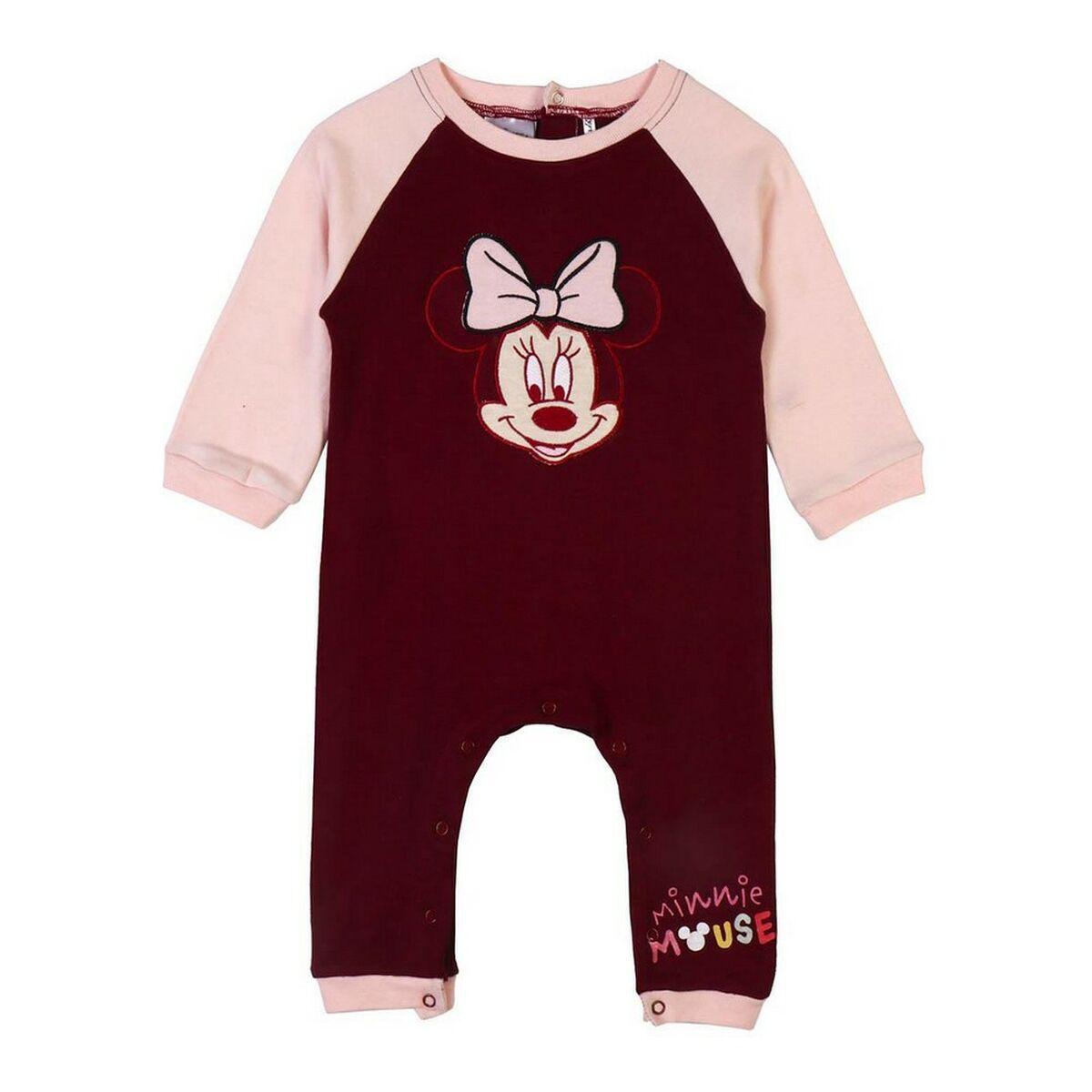 Langærmet sparkedragt til baby Minnie Mouse Rødbrun - 18 måneder