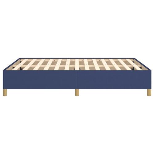 Sengeramme 140x190 cm stof blå