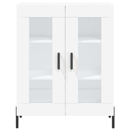 Højskab 69,5x34x180 cm konstrueret træ hvid