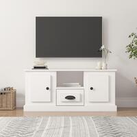Tv-bord 100x35,5x45 cm konstrueret træ hvid