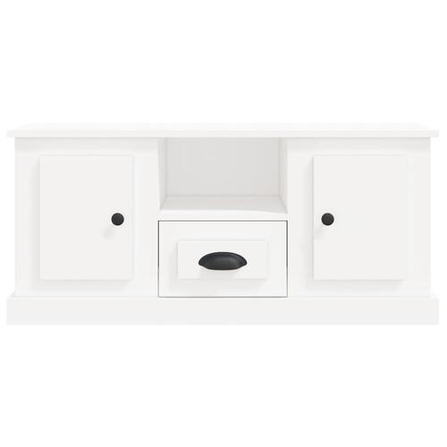 Tv-bord 100x35,5x45 cm konstrueret træ hvid