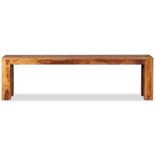 Bænk massivt sheeshamtræ 160 x 35 x 45 cm