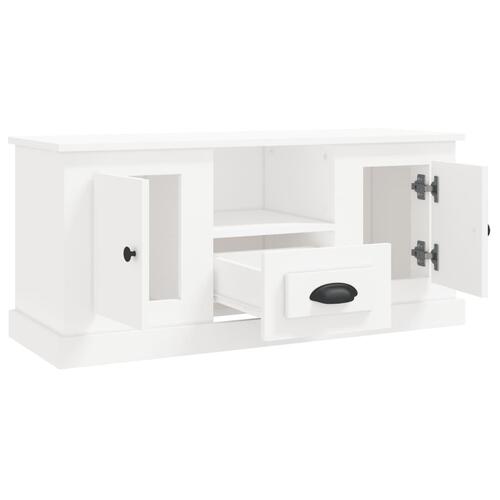 Tv-bord 100x35,5x45 cm konstrueret træ hvid