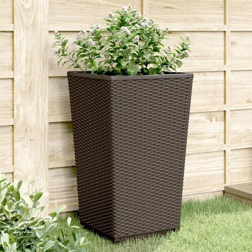 Plantekurve 2 stk. 32,5x32,5x57 cm PP brun